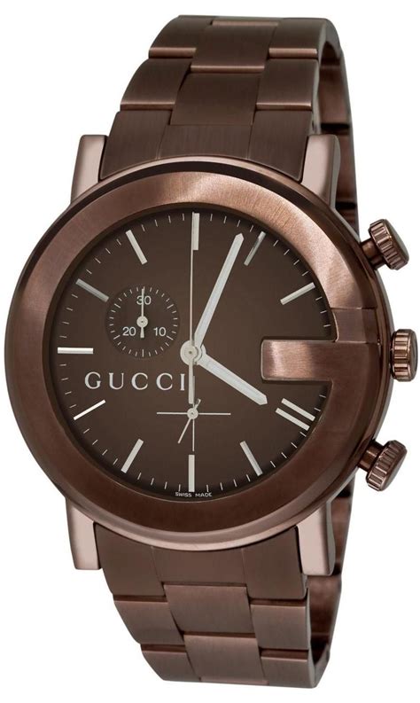 gucci brown watch mens|men's luxury watches gucci.